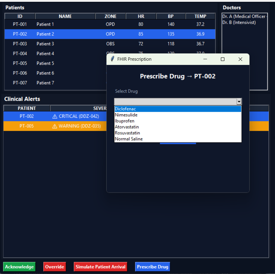 FHIR prescription module drug selection PeachBot
